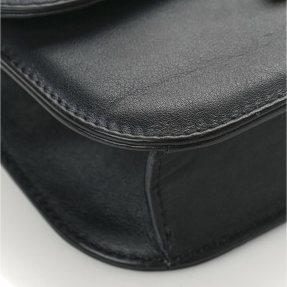 Vitello Small Glam Lock Rockstud Flap Black - Picture 7 of 9